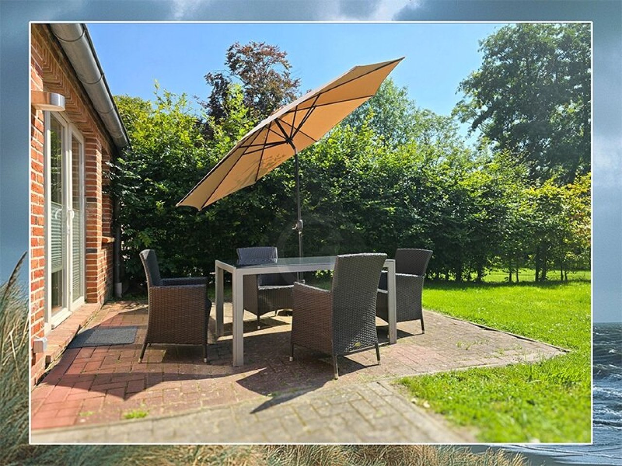 einladende Terrasse im Grünen einladende Terrasse im Grünen